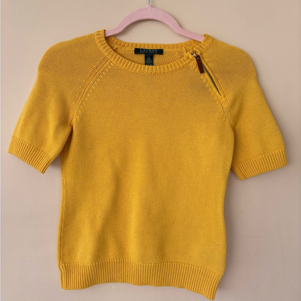 Lauren by Ralph Lauren Knot Zip Collar Sweater XS